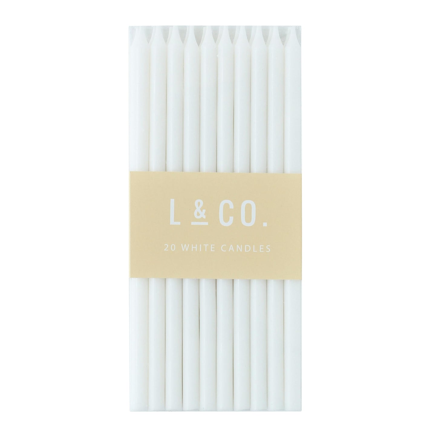Sisterly Market 20 Count Tall Skinny White Solid Birthday Cake Candles for Birthday Wedding Party Cakes Decorations
