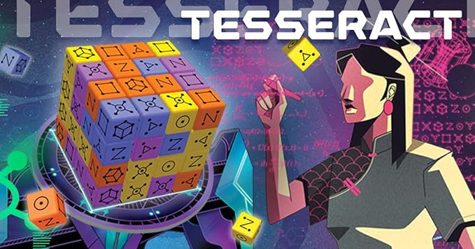TESSERACT by Smirk & Dagger: 1-4 Player Cooperative Strategy Board Game 64 Dice Rotating Turntable Dice Manipulation Unique Player Powers A Great Gift for Couples Family Adults & Teens