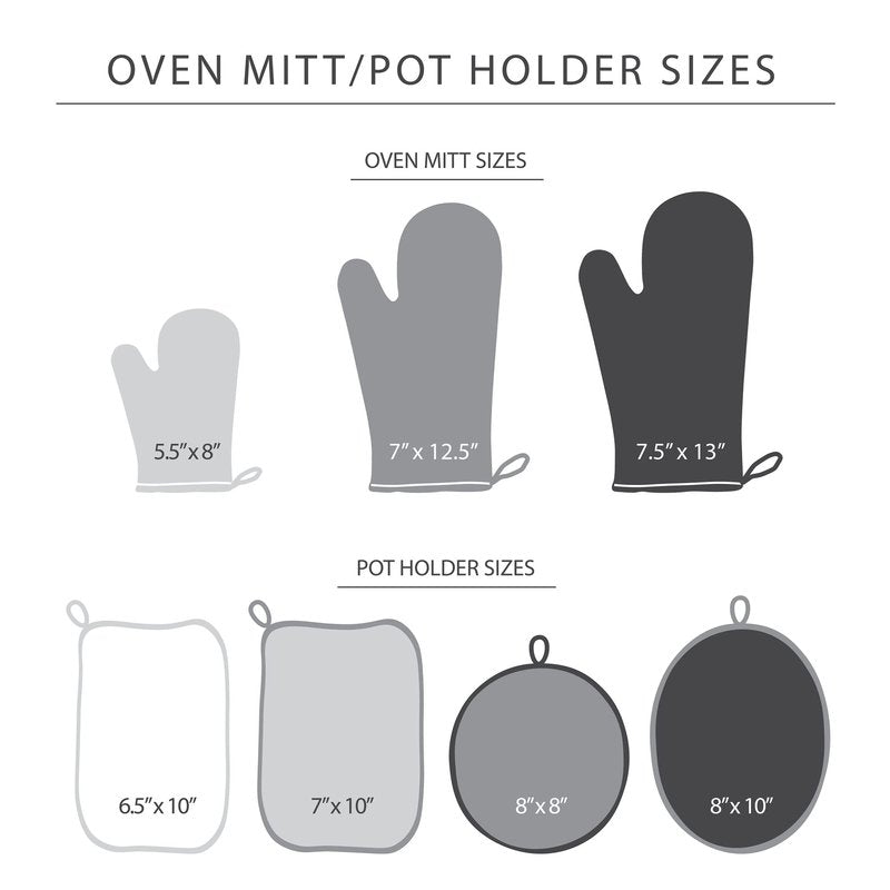 KITCHENAID Beacon Two-Tone Oven Mitt 2-Pack Set, Contour Silver/Matte Black, 5.75"x13"