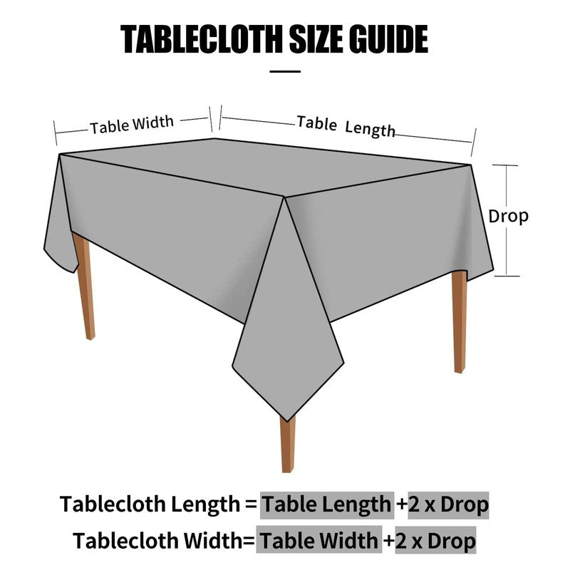 Smiry Rectangle Table Cloth, Waterproof Heavy Duty Vinyl Tablecloths, Wipeable Washable Table Cover for Kitchen and Dining Room (Grey, 70" X 120")