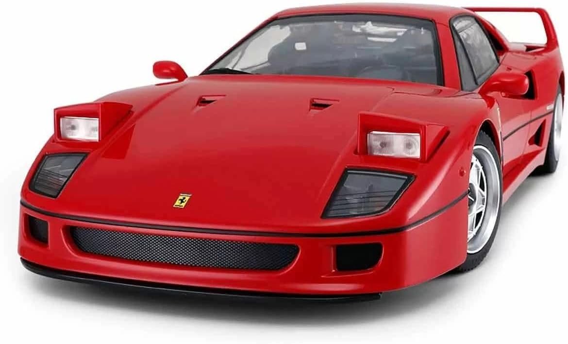 Radio Remote Control 1/14 Scale Ferrari F40 Licensed RC Model Car w/Front Light Controller Open/Close(Red)unisex-children
