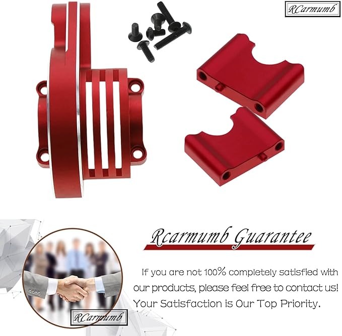 Upgrades Part for 1/8 Sledge 4WDAluminum Main Gear Cover Alloy Hops up for Sledge 4WD Monster Truck RC Car #95076-4Replace #9584Red