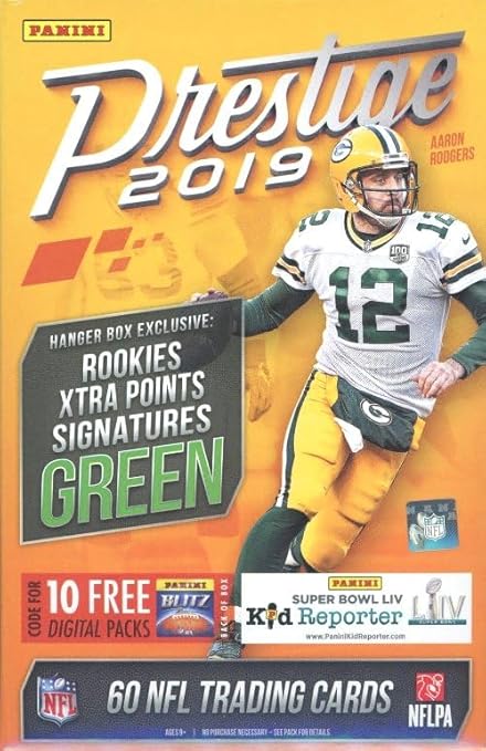 2019 Panini Football Prestige EXCLUSIVE HUGE 60 Card Factory Sealed HANGER Box with 5 ROOKIES & 10 INSERTS/PARALLELS! Look for RCs & Autos of Kyler Murray Josh Jacobs Drew Lock & More!