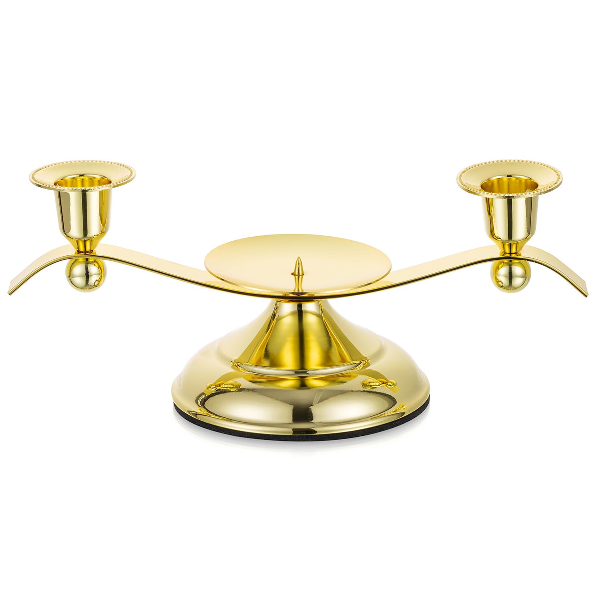 Unity Candle Holder for Wedding Ceremony Set - Romadedi 3 Arm Metal Gold Candle Stand for Pillar Taper Candlestick Unity Candles Centerpiece Decor Bride Reception Anniversary Decoration Gift
