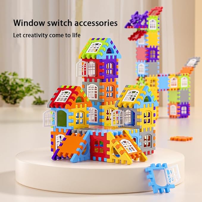 Building Blocks Set 210 Pieces - STEM Educational Learning Toys for Kids Ages 3-8 Creative Construction Preschool Toys for Boys Girls Safe Plastic Building Set with Storage Box