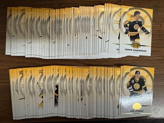 2023-24 Upper Deck Boston Bruins Centennial Hobby Complete Set of 100 Cards - Included in this 100 card set are legeneds and fan favorites Derek Sanderson Tim Thomas Ray Bourque Brad Marchand Bobby Or