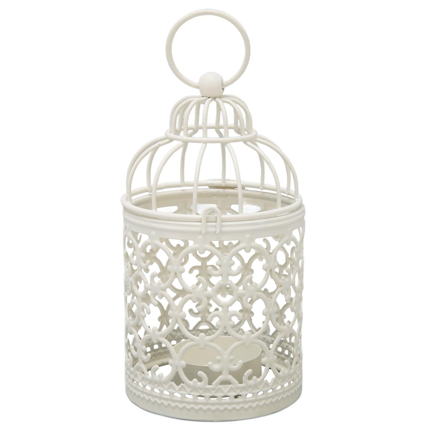 Tealight Lantern Hollow Pattern Decorative Metal Bird Cage Candle Holder for Dining Table Wedding Party