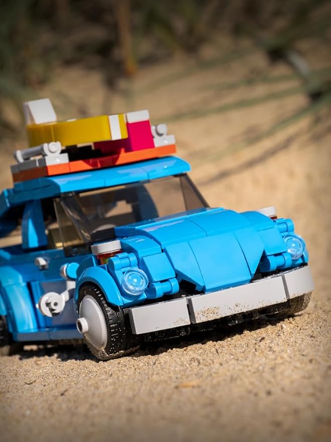 dOMOb VW Beetle Car Building Blocks Kit – 347 pcs Building Blocks Set w/Container Display Box – Modular Scale 1:32 Model – Bricks Toy for Kids & Adults 8+ – for Boys Hobbyist Collector