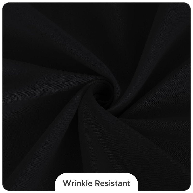 Fitable 8 Pack Table Cloth Rectangle Table: Stain and Wrinkle Resistant Tablecloth Rectangular, Washable Polyester Tablecloths for Wedding Party Dining Banquet Event Catering(Black, 70x120 Inch)