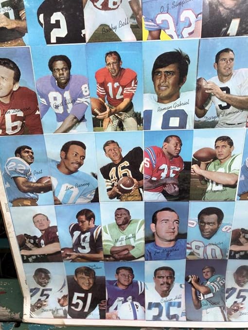 1970 Topps Super Football Set Uncut Sheet Joe Namath Johnny Unitas Bart Starr