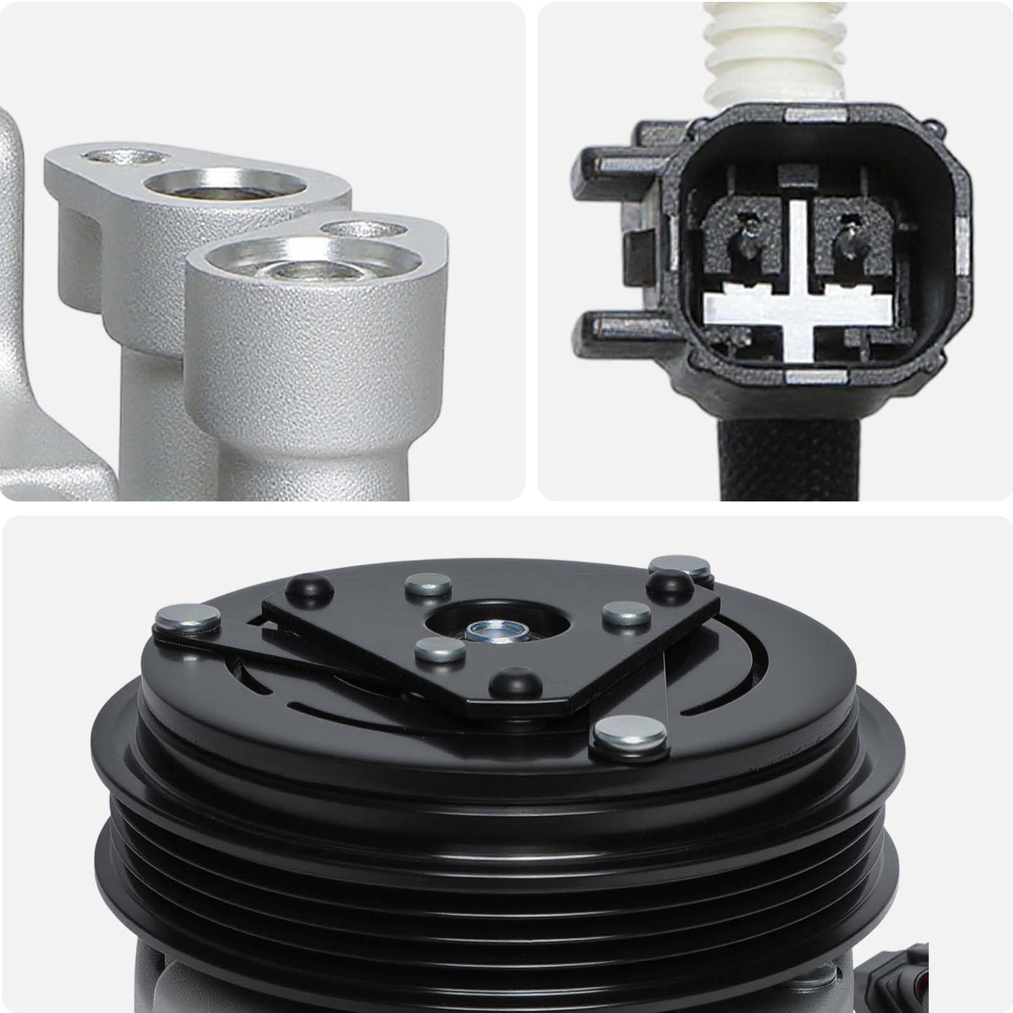 AISIN AFTERMARKET ACCFD-00112 Air Conditioner AC Compressor - Compatible with Ford F-150 2015-2017 5.0L - with 4-Pulley Groove, with Clutch