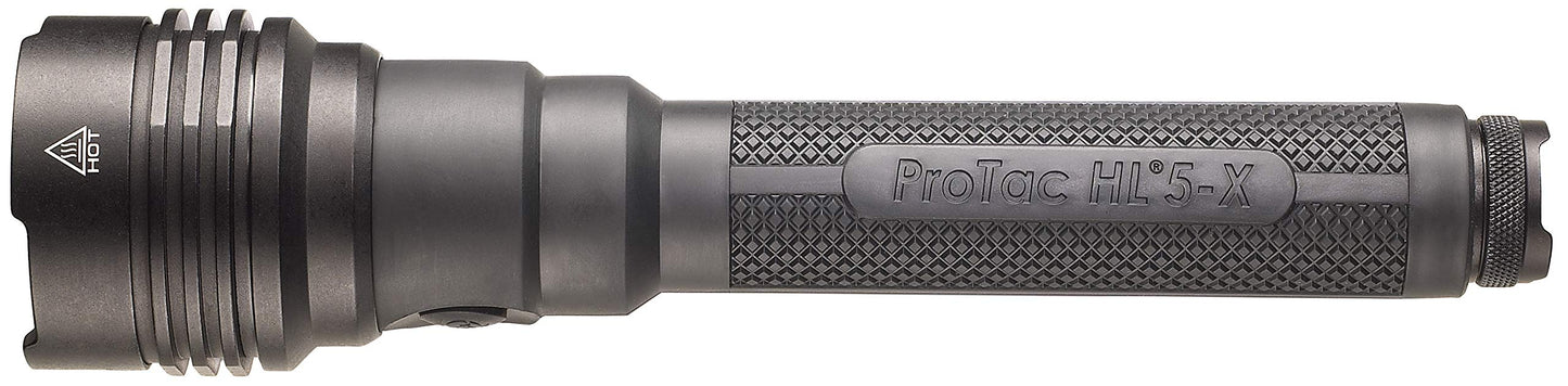 Streamlight 88081 ProTac HL 5-X USB 3500-Lumen Rechargeable Flashlight With 2 SL-B26 Battery Pack, Dual USB Cord and Wrist Lanyard, Black - Box Packaged