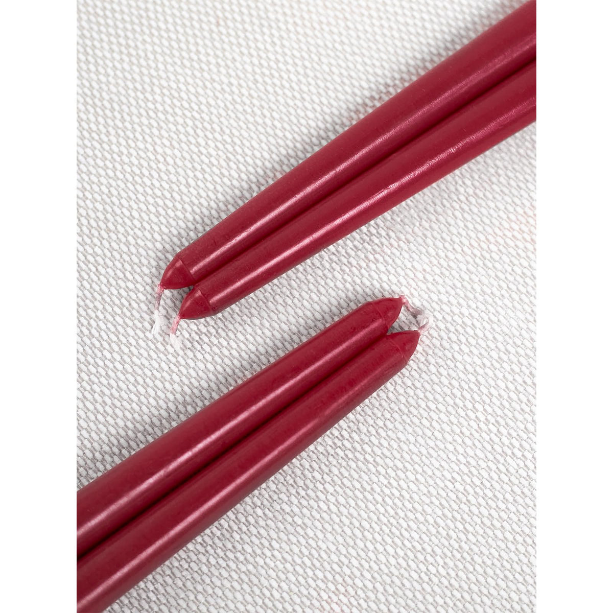 CANDWAX 8 inch Bordeaux Taper Candles Set of 12 - Unscented Smokeless Dripless Tall Candlesticks - Ideal for Home Decor, Thanksgiving or as Christmas Candles - Tapered Christmas Candle Sticks