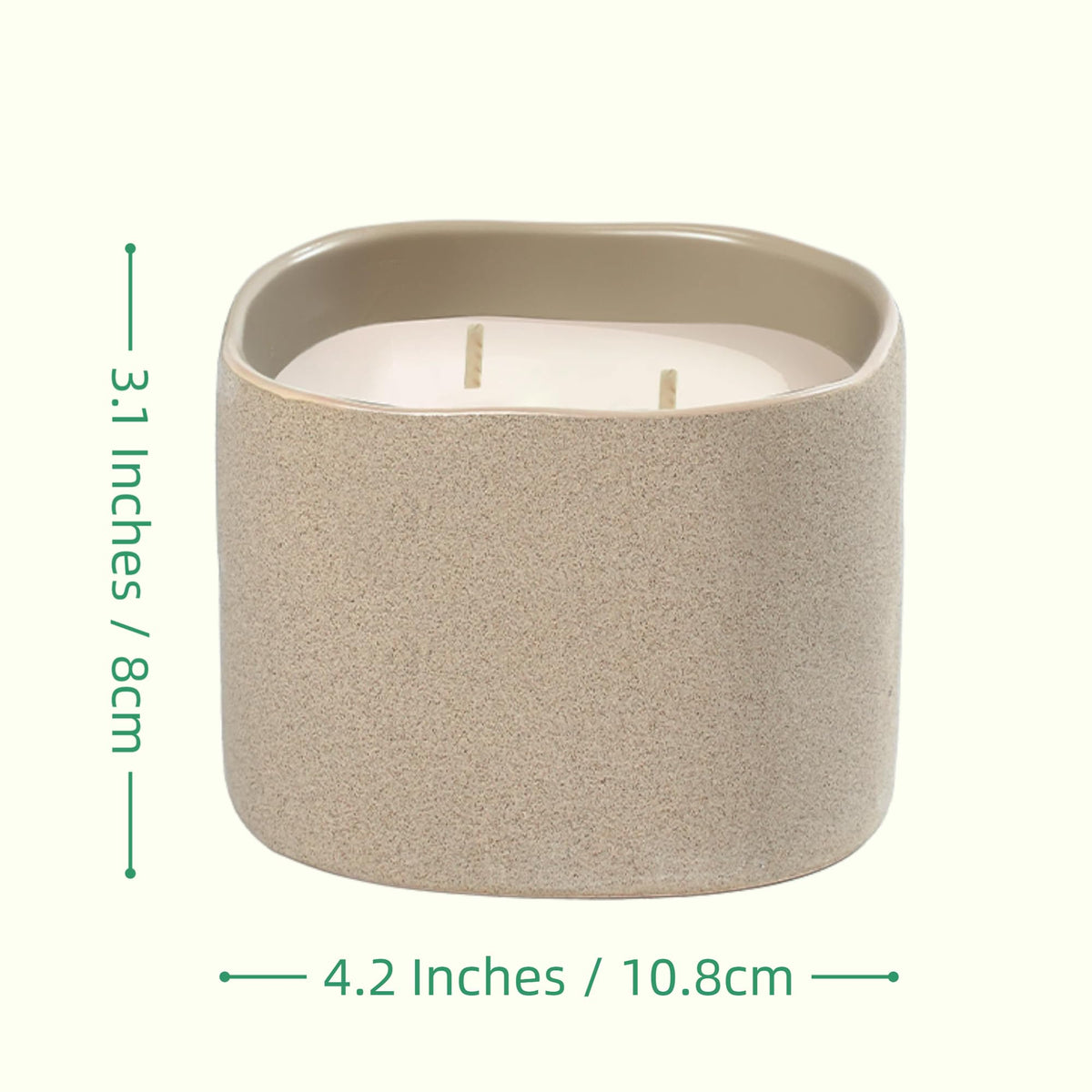 Scented Soy Candles, Large Candle 3 Wicks 19.5oz Japanese Cherry Blossom Ceramic Jar Lava Collection, Gorgeous Gifts for Birthday Thanksgiving Christmas (14.5oz-Mahogany & Teakwood)