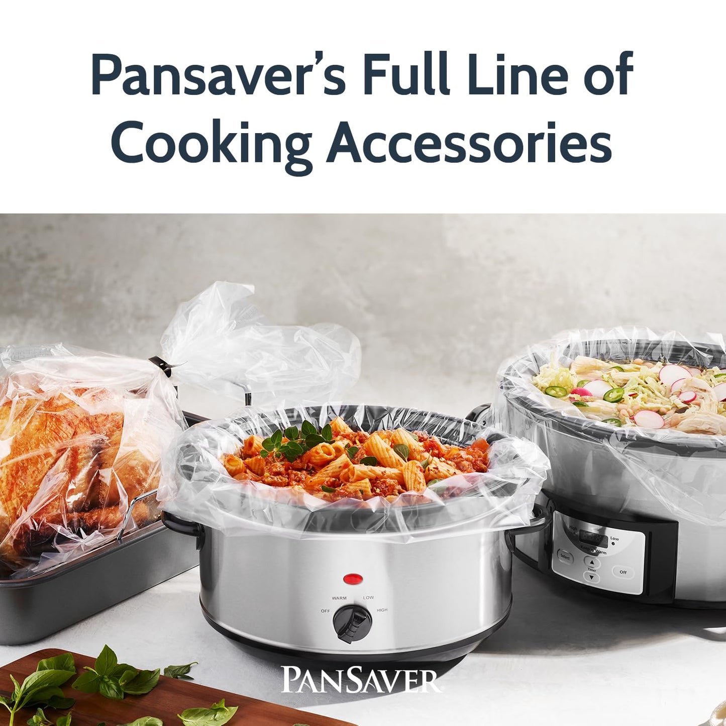PanSaver Hotel Pan Clear Liners for Easy Clean Up - Disposable Buffet Pan Liners, Ovenable up to 400F (Half Pan - X-Deep | 23 x 18 IN)