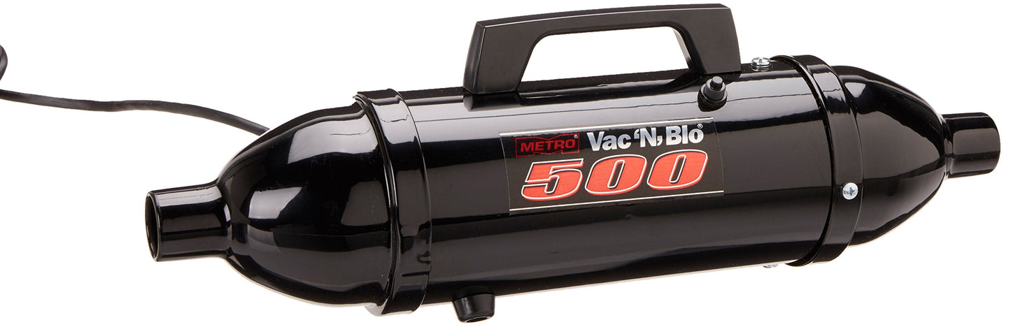 METROVAC VM12500T Vac N' Blo 500W Hand Vacuum & Blower, 120V, Powerful, Lightweight, All-Steel Construction, Dry Pickup, 60" Water Lift, Black Finish