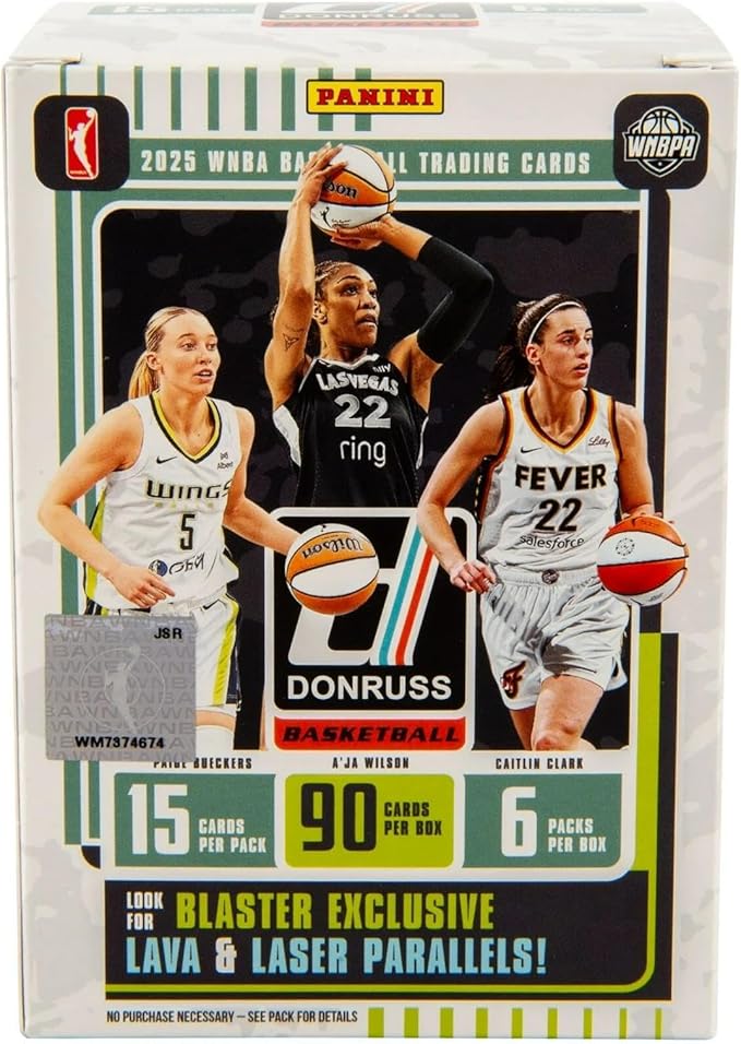 2024–25 Panini Donruss WNBA Basketball Blaster Box – Official Trading Cards – Includes Rookie Cards Inserts & Parallels – Sealed Retail Box