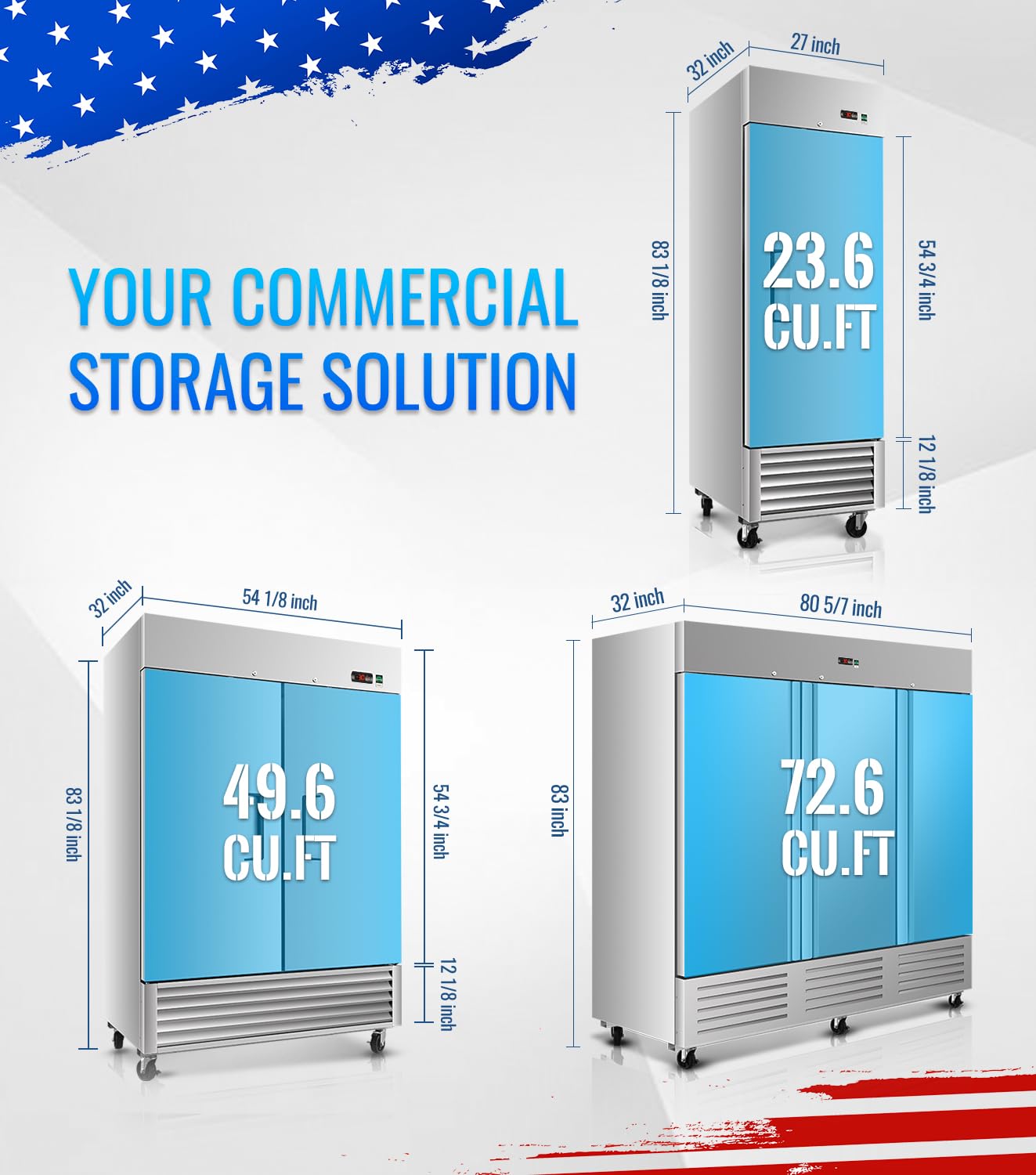 27" W Commercial Refrigerator, 23.6Cu.ft Reach-In Single Door Stainless Steel commercial fridge, 3 Shelves, Fan Cooling, Auto Defrost, Digital Thermostat - Ideal for Restaurant, Bar, Cafe, Shop