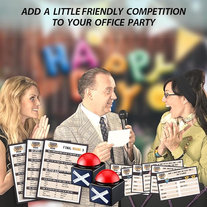 Office Friendly Feud Quiz Family Feud Quiz Office Party Games Team Building Games Feud Trivia Quiz (with 2 Buzzers)