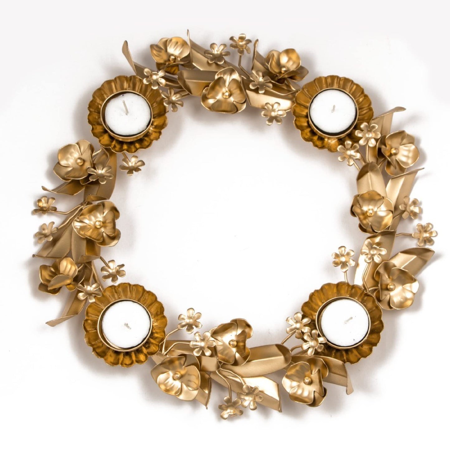 Decorative Candle Holder in Gold Finish