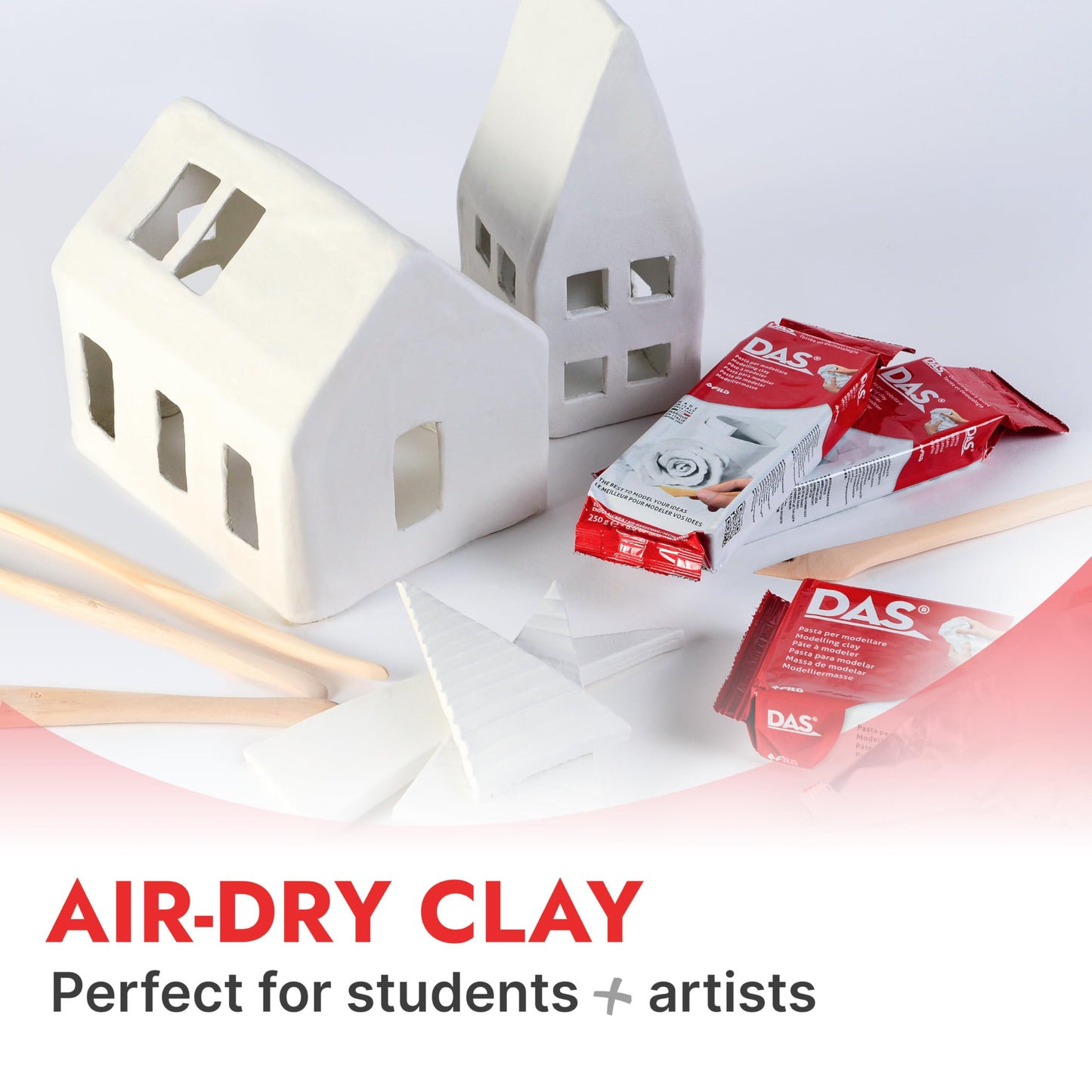 DAS Modelling Clay, White, 1 Kg