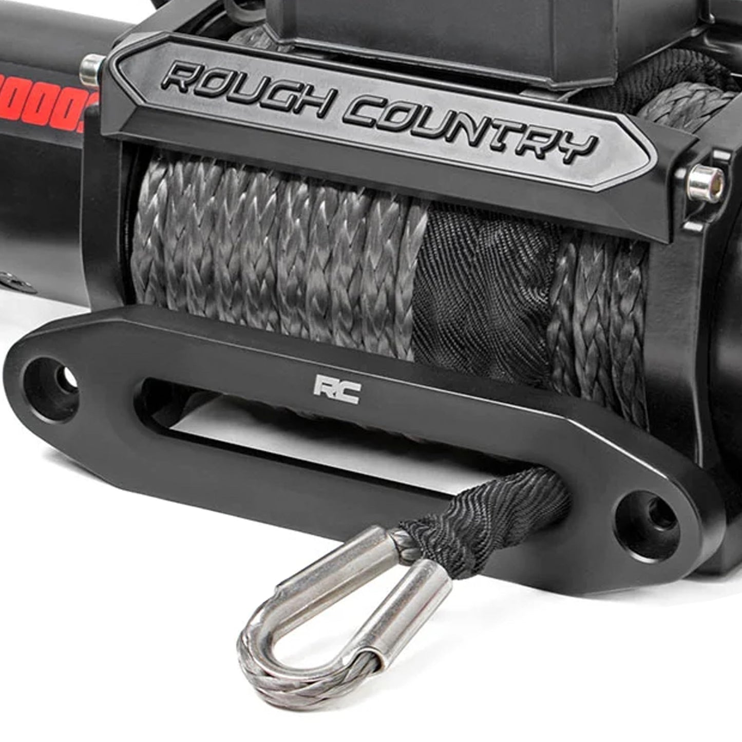 Rough Country 12,000LB PRO Series Electric Winch | Synthetic Rope - PRO12000S, Black