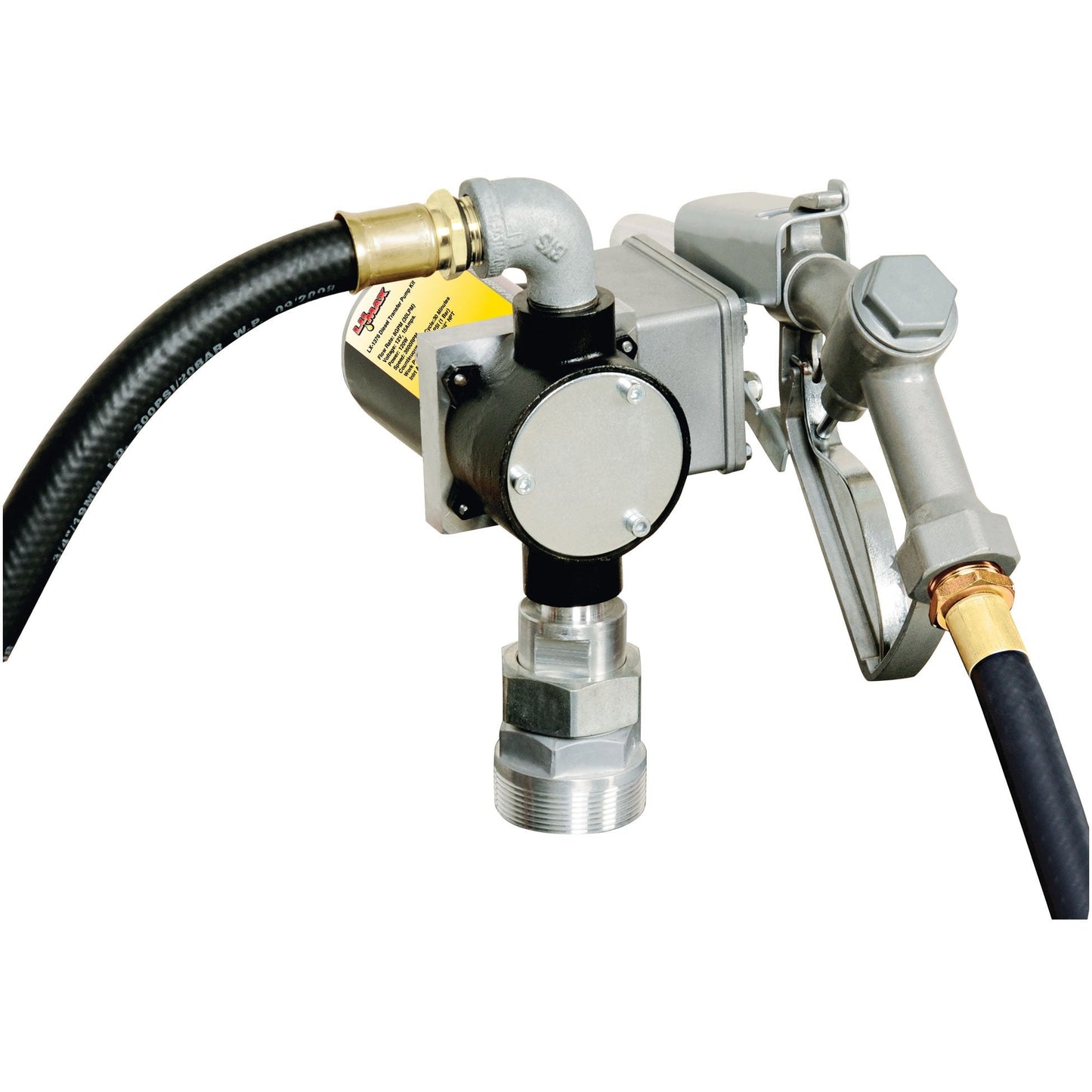 Lumax LX-1375 Diesel Fuel Transfer Pump Kit, 8GPM, 12V, DC. Ideal for transferring Diesel, Light Oils and Kerosene, Delivers up to 8 GPM (30 LPM). Self-Priming Pump with Direct Transmission