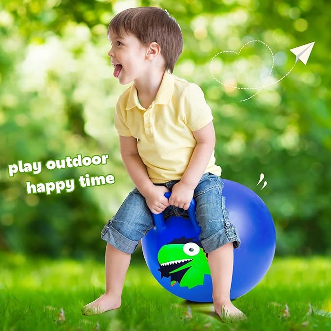 PlayZap Hopper Balls for Kids 6-12 20 Inches Bouncy Ball with Handle 20 Inflatable Bouncing Hopper 50cm Jumping Toys Garden Hopping Toys Girls Boys Gifts