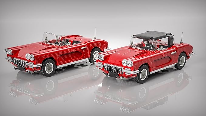 Car Model Building Set Compatible with Lego Car 1285 PCS Removable Roof Design Steering Linkage System Creative Building Toy Halloween Decoration for Teens & Adults 14+