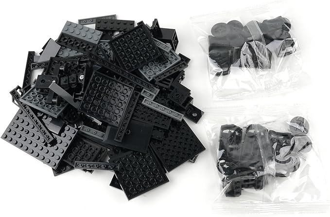 MOC City Creative Building Set – Train Base Wheels Low-Loader Truck & Railway Tracks DIY Kit (Compatible with Technical Parts 92339 92088 4025) (1PCS Low-Loader Truck)