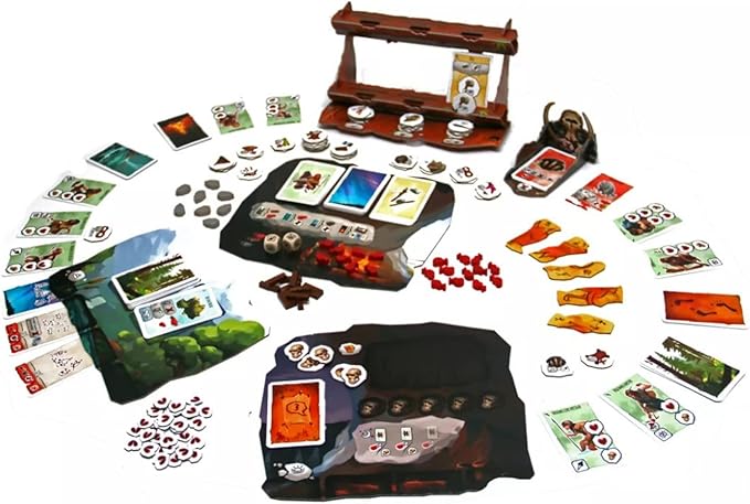 Asmodee Paleo Board Game - A Cooperative Paleolithic Adventure for Strategy Enthusiasts Cooperative Family Fun for Kids & Adults Ages 10+ 2-4 Players 45-60 Minute Playtime