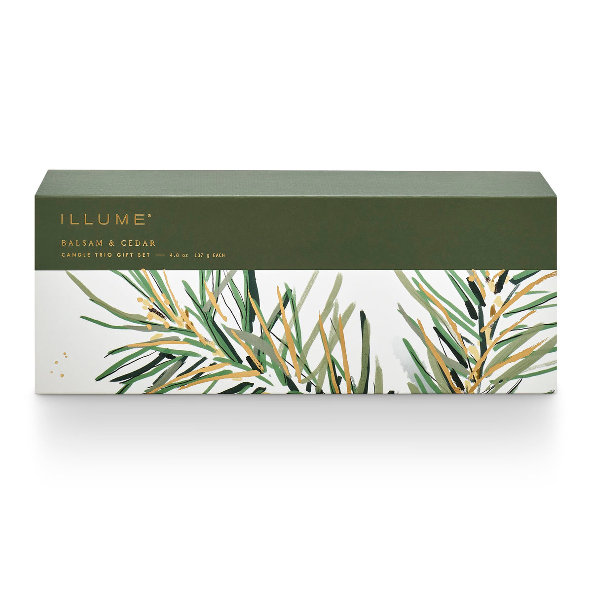 Illume Candle Trio Gift Set, Balsam & Cedar