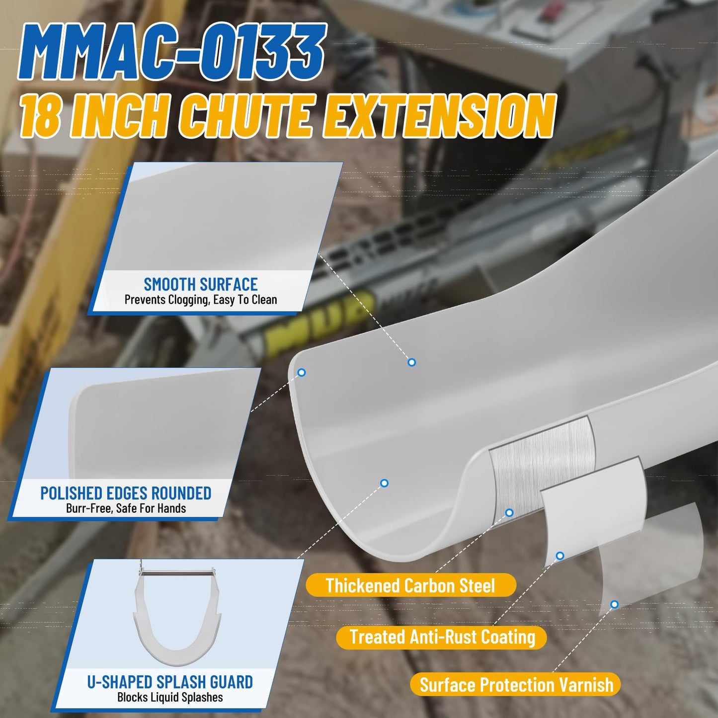πΌπππππ
π MMXR-3221 Mud Mixer Set, MMAC-0123 Mud Mixer Hopper Extension and MMAC-0133 Chute Extension, Rust Resistant Heavy-Duty Steel, for Large Construction, 3-Yr Service