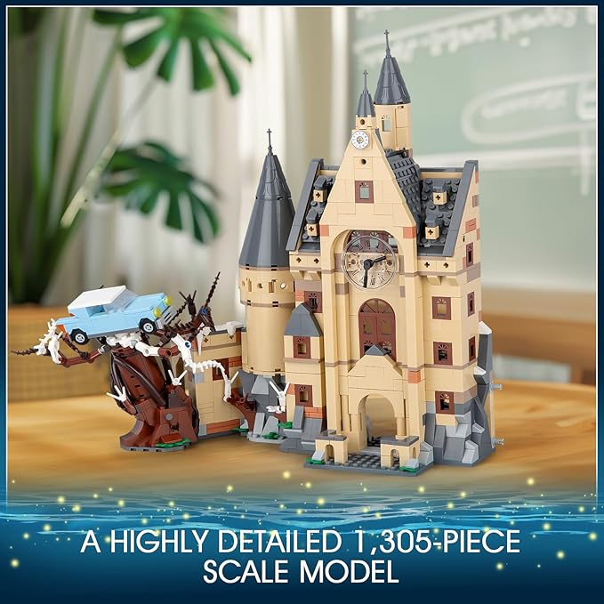 Magic Clock Tower Building Set Creative Castle Mini Building Blocks Kit for Fans Collectible Castle Model Toys Gifts for Adults Teens 14+ (1305PCS)