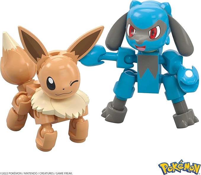 MEGA Pokémon Action Figure Building Toys Set Pokémon Picnic With 193 Pieces 2 Poseable Characters Eevee and Riolu Gift Idea For Kids