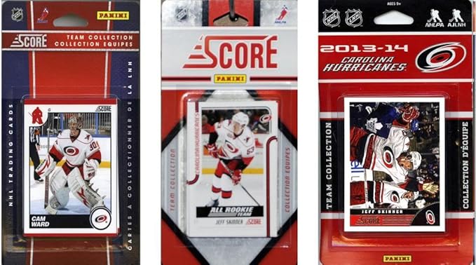 C&I Collectables NHL Carolina Hurricanes 3 Different Licensed Trading Card Team Sets