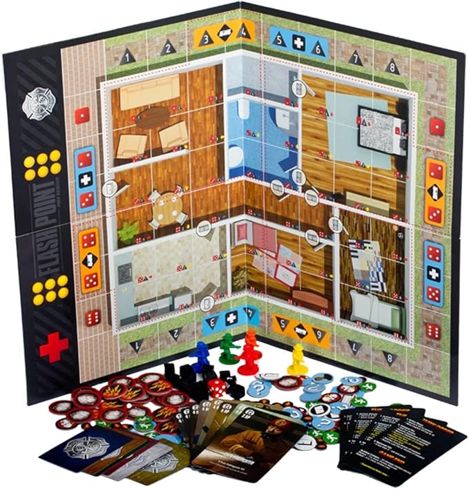 Flash Point: Fire Rescue 2nd Edition - A Thrilling Cooperative Board Game For Kids Teens & Families to Save Lives - For 2-6 Players Ages 10+ with 30 Minute Play Time by Indie Boards & Cards