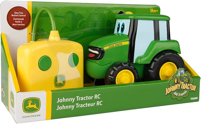Tomy John Deere Remote Control Johnny Tractor Toy Green