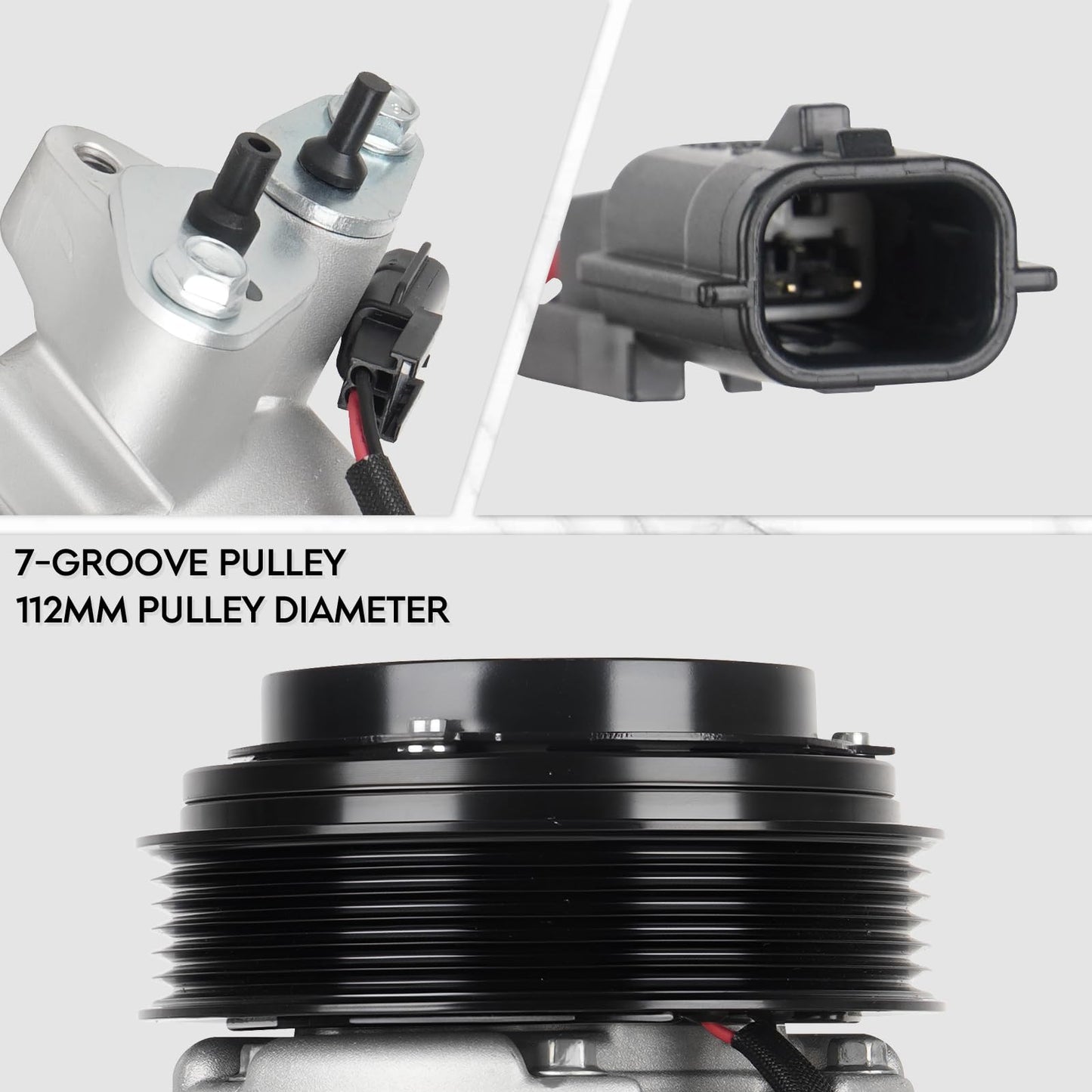 New AC Air Condition Compressor w/Clutch for Nissan NV200 2.0L 2013-2021, for Chevy City Express 2.0L 2015-2018 19317012, 19317013, 19317014