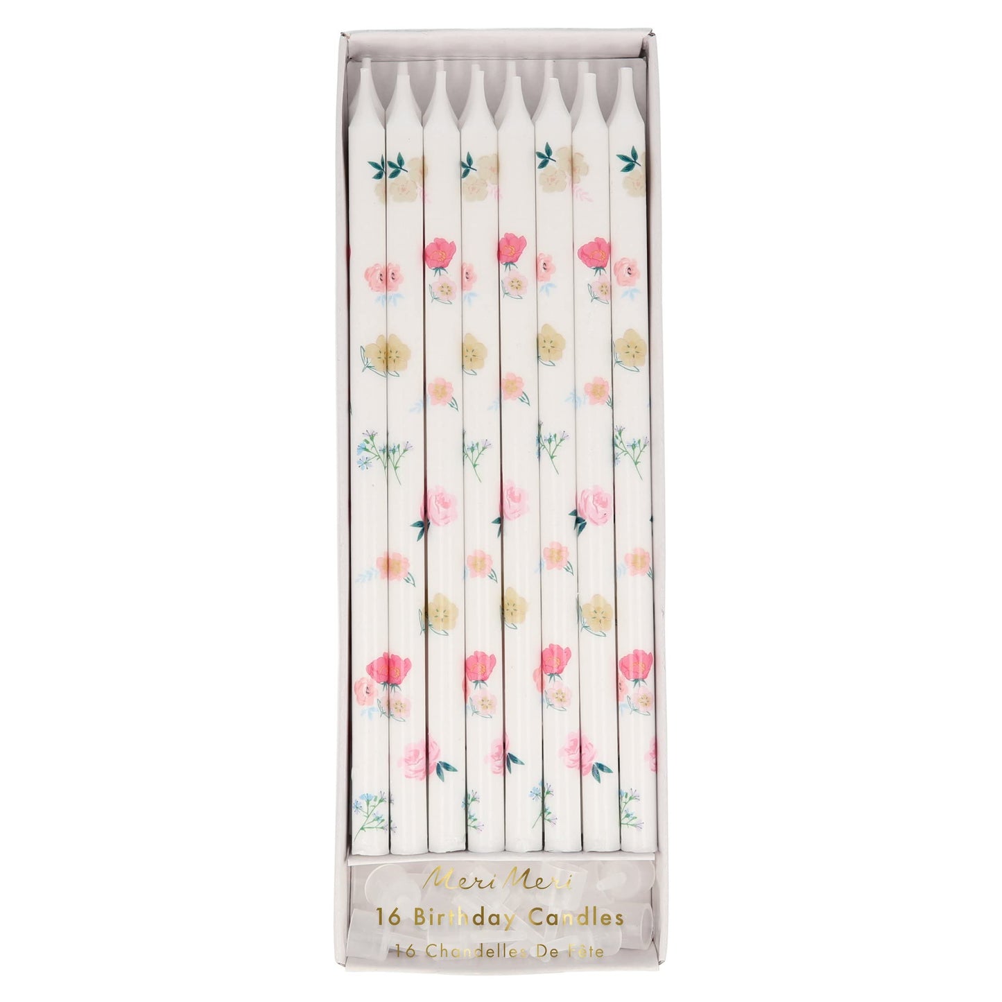 Meri Meri Happy Birthday Candles for Cake (Pack of 16), 2 Sizes of Birthday Cake Candles, Unscented, Meri Meri Candles