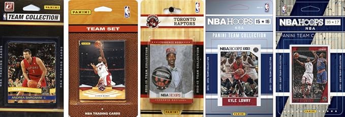 C&I Collectables NBA Toronto Raptors Men's 5 Different Licensed Trading Card Team Sets White