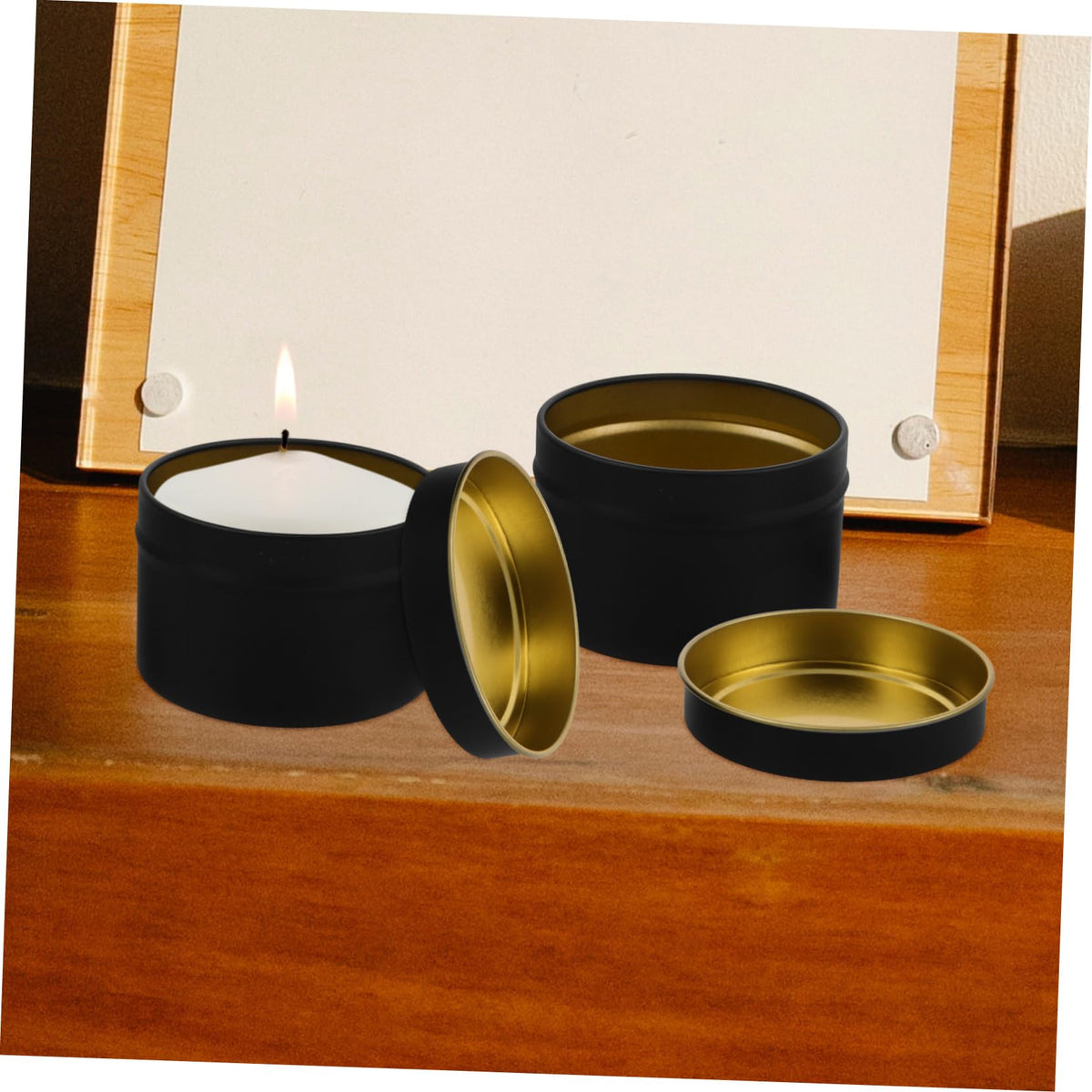 Gadpiparty Metal Can Candle Jar Small Candle Holder DIY Candle Tinplate Jar for Elegant Home Dec