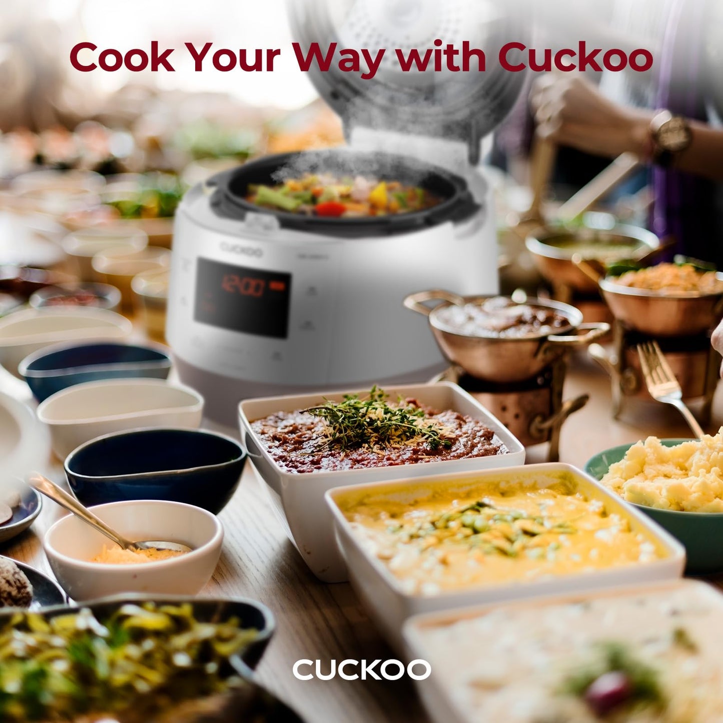 CUCKOO Electric Pressure Cooker 5QT, Versatile Slow Cooker with 10 Menu Options, High Pressure Food Steamer for Cooking, Instant Multicooker with Stainless Steel Non-Stick Inner Pot (CMC-QSB501S)
