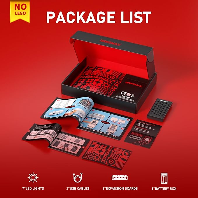 BRIKSMAX Light Kit for Lego Poinsettia -Innovative Led Lighting Compatible with Lego Icons 10370- Not Included Lego Set