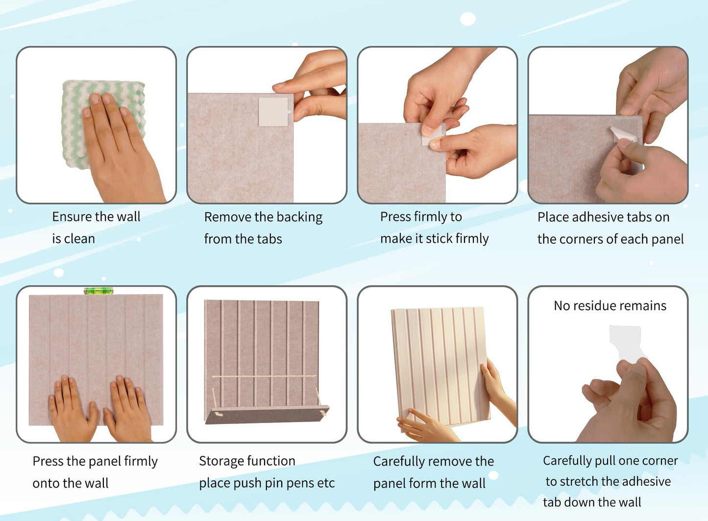 12 Pack Bulletin Boards 48" x 36" Alternative Cork Board for Office,Built-in Storage Device,Large Cork Boards for Walls , Felt Wall Tiles, Contains Removable Security Stickers and PushPins (F-Pink)