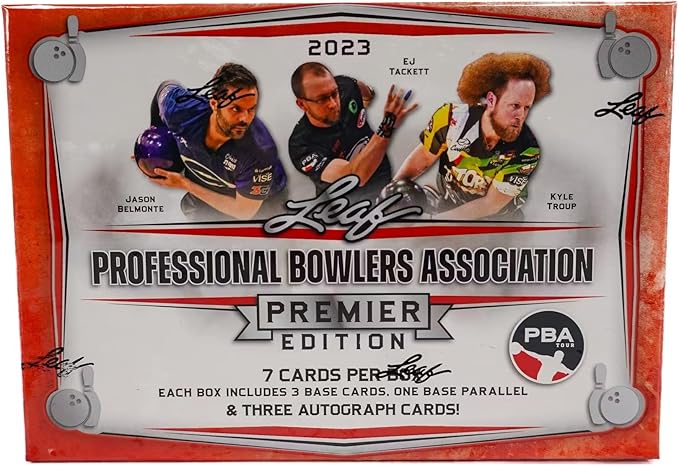 TSV 2023 Leaf Professional Bowlers Association Premier Edition Bowling Hobby Box 7 Cards per Box