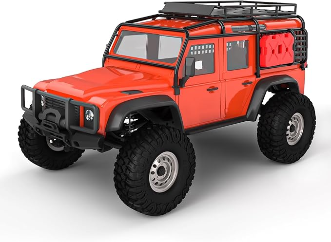 Cheerwing 1:18 Rock Crawler 2.4Ghz Car 4WD Off Road RC Monster Truck with Two-Speed Gearbox Hobby RC Car for Adults (Red)