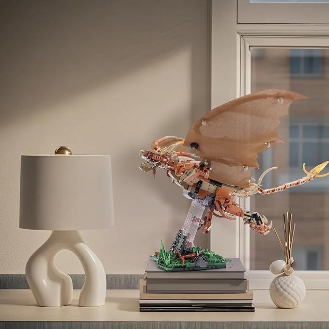 Ideas Magic Wiki Fire Dragon Harry Building SetCompatible with Lego Adults Collectible MOC Potter Dragon Model STEM Toy for Fans Home DecorCreative Gift for Kids Boys & Girls 8-16 (886 PCS)