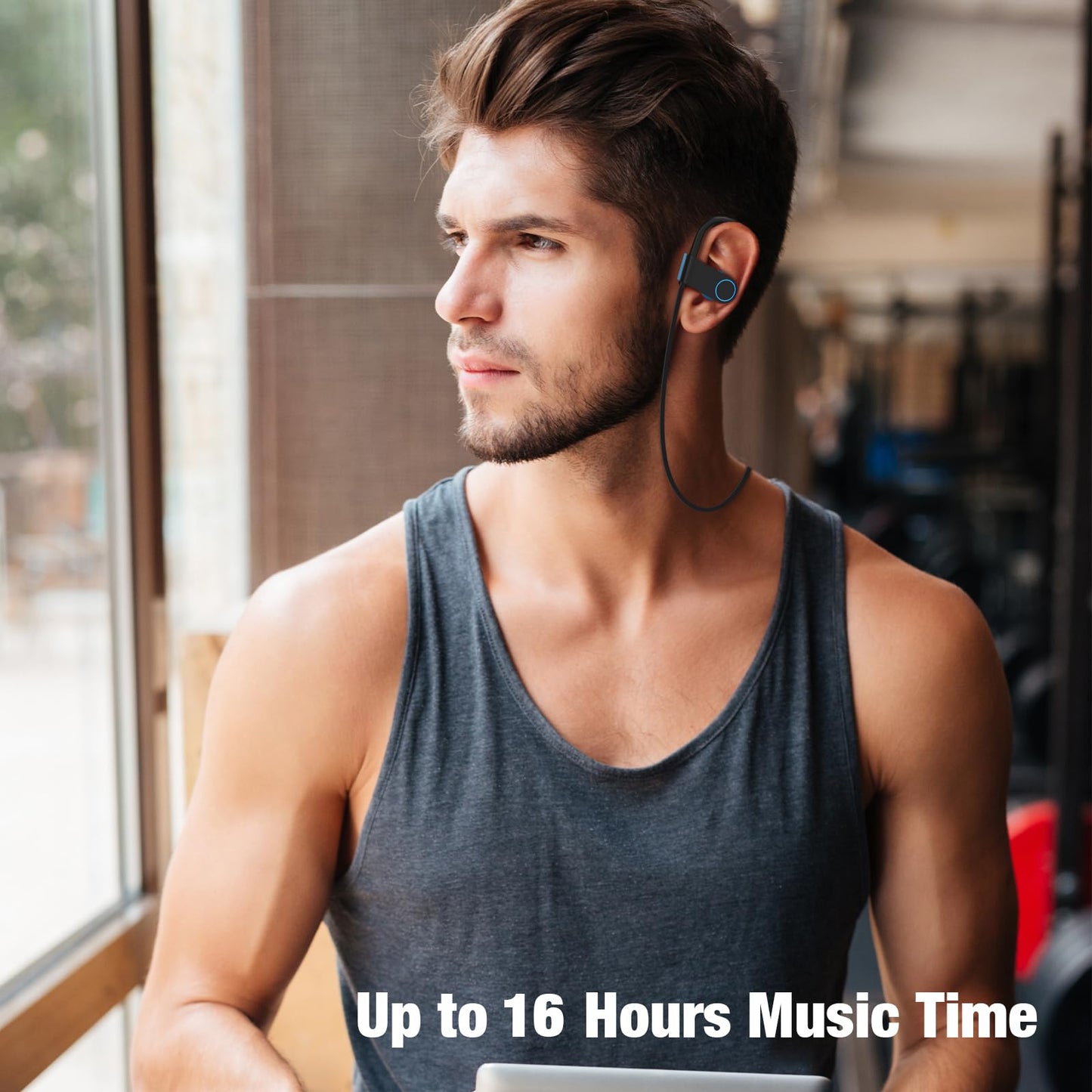 Boean Wireless Earbuds, Bluetooth Headphones 5.3, Wireless Headphones with 16Hrs Playtime IPX7 Waterproof in-Ear Earphones, Deep Bass Stereo Earbuds with Microphone for Gym Running Home Workout