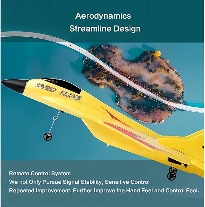 2023 New Remote Control Wireless Airplane Toy With Lights USB Rechargeable SU-35 RC Remote Control Plane Glider Outdoor Drop-Resistant Foam RC Air Planes Fighter Jet For Adults Aircraft Enthusiasts
